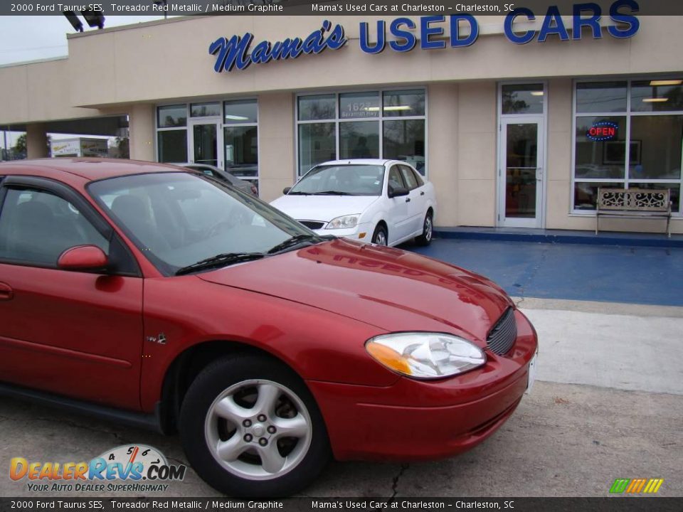 2000 Ford Taurus SES Toreador Red Metallic / Medium Graphite Photo #28