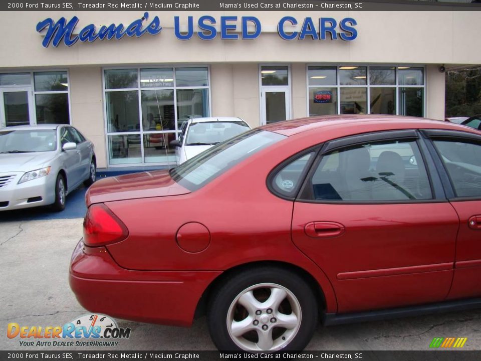 2000 Ford Taurus SES Toreador Red Metallic / Medium Graphite Photo #32