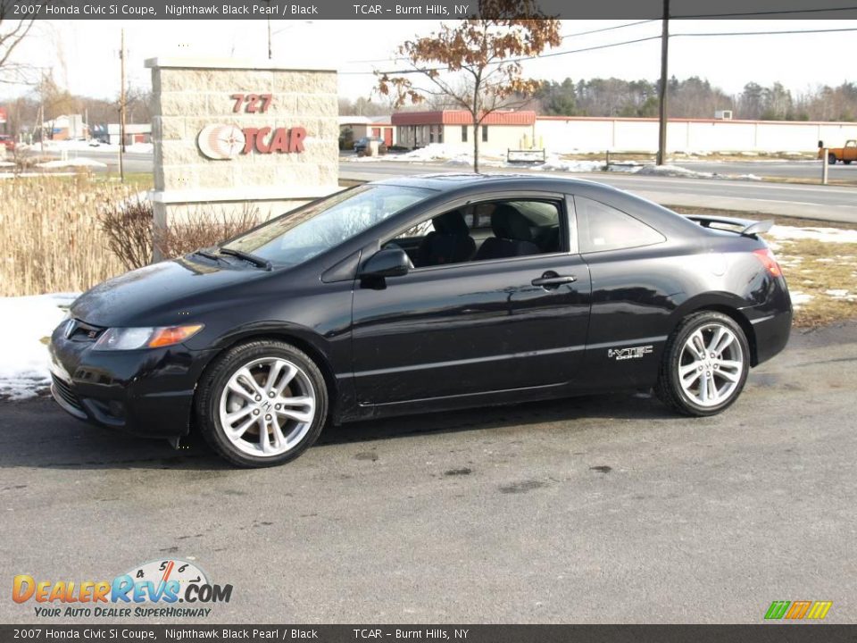 2007 Honda Civic Si Coupe Nighthawk Black Pearl / Black Photo #1