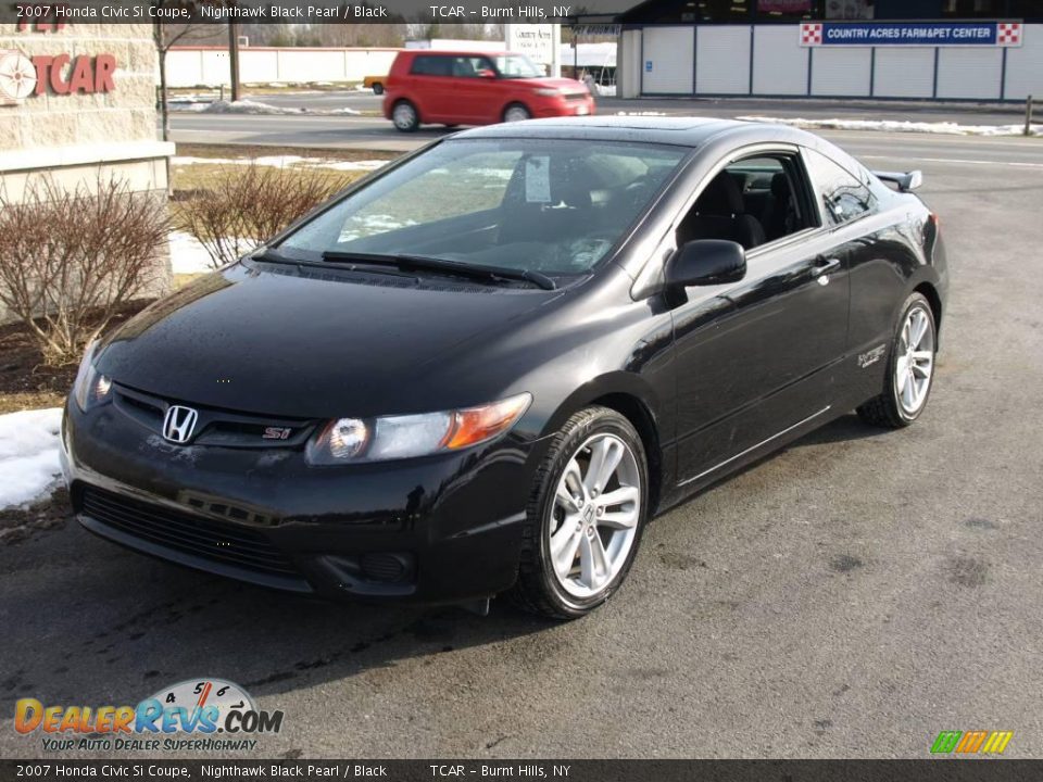2007 Honda Civic Si Coupe Nighthawk Black Pearl / Black Photo #2