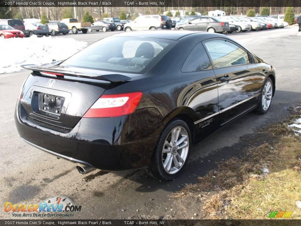 2007 Honda Civic Si Coupe Nighthawk Black Pearl / Black Photo #5