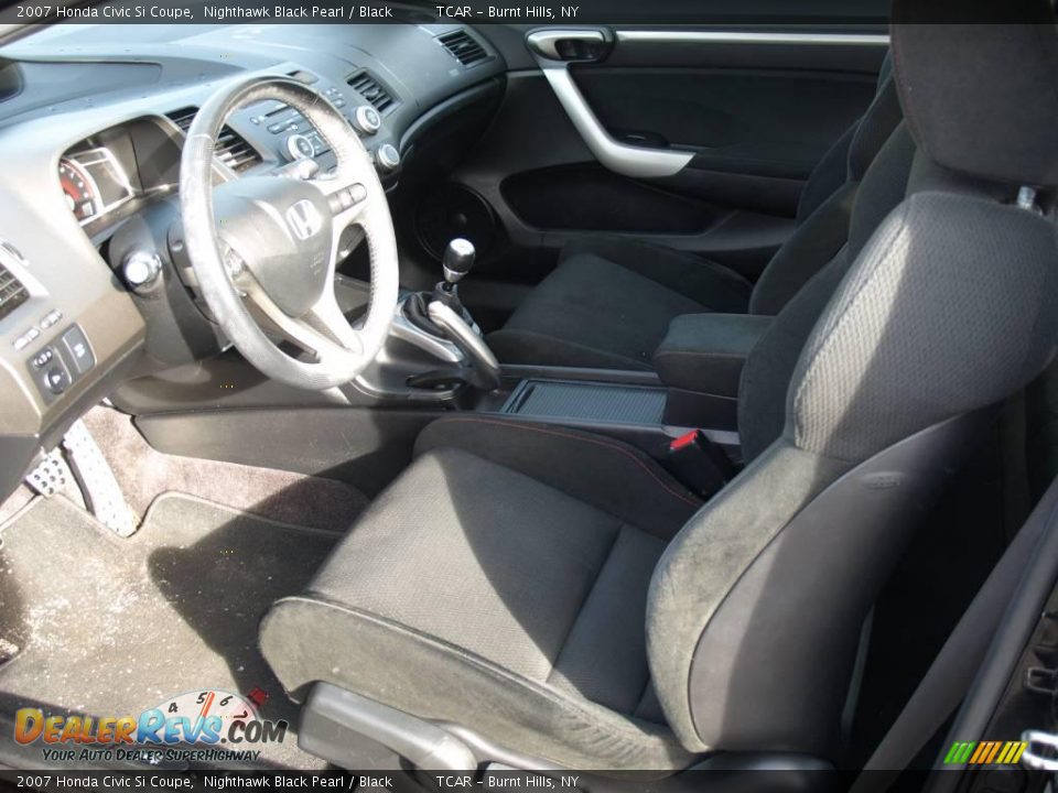 2007 Honda Civic Si Coupe Nighthawk Black Pearl / Black Photo #10