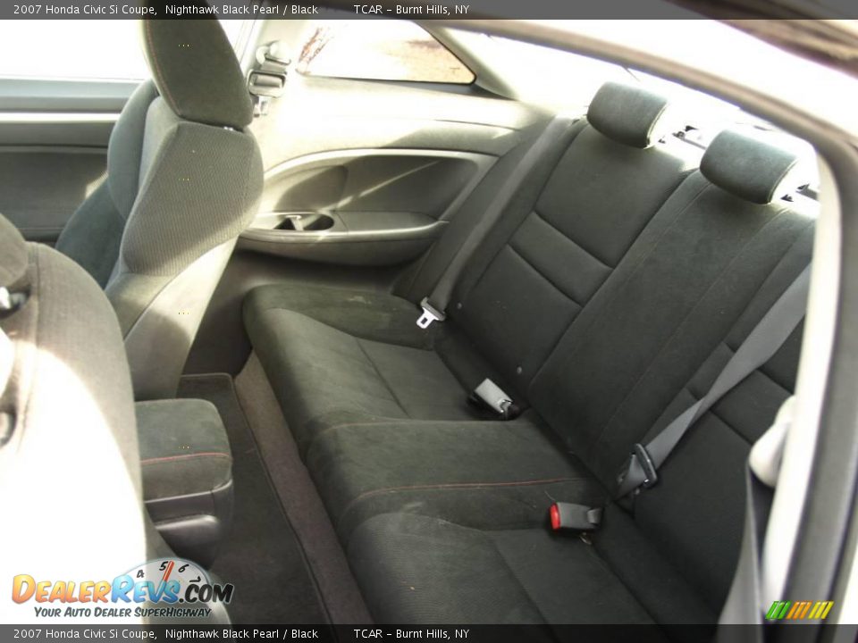 2007 Honda Civic Si Coupe Nighthawk Black Pearl / Black Photo #12