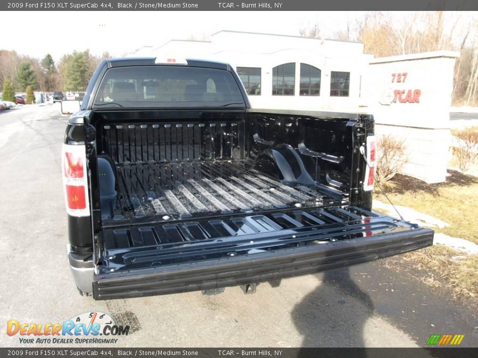 2009 Ford F150 XLT SuperCab 4x4 Black / Stone/Medium Stone Photo #6