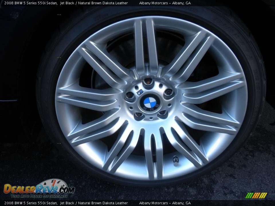 2008 BMW 5 Series 550i Sedan Jet Black / Natural Brown Dakota Leather Photo #6