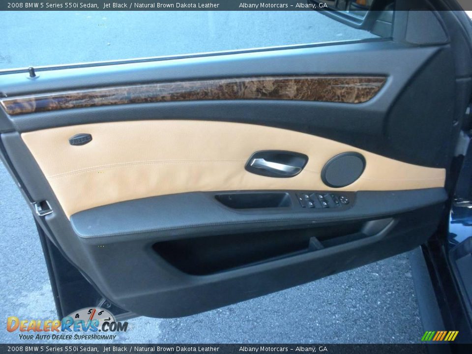 2008 BMW 5 Series 550i Sedan Jet Black / Natural Brown Dakota Leather Photo #9