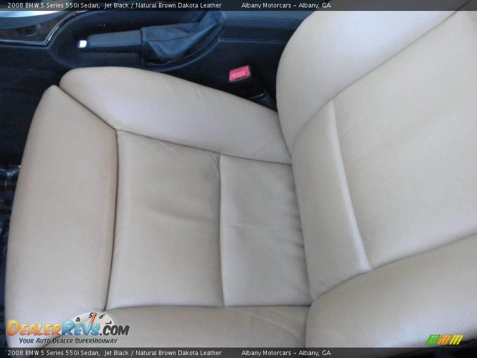 2008 BMW 5 Series 550i Sedan Jet Black / Natural Brown Dakota Leather Photo #10