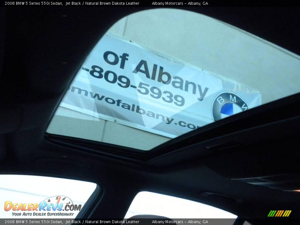2008 BMW 5 Series 550i Sedan Jet Black / Natural Brown Dakota Leather Photo #13