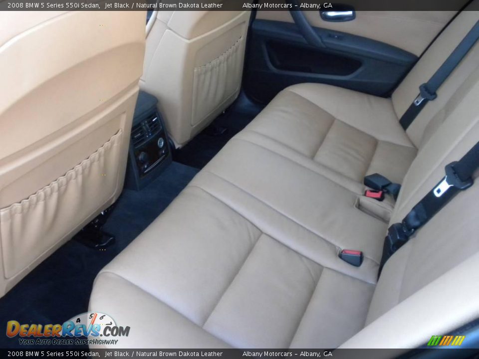 2008 BMW 5 Series 550i Sedan Jet Black / Natural Brown Dakota Leather Photo #14