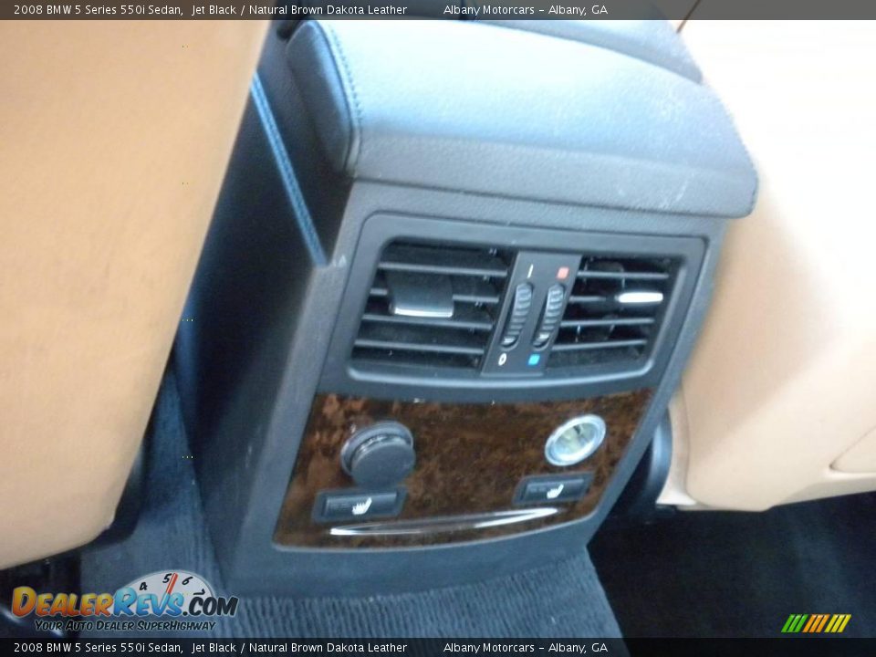 2008 BMW 5 Series 550i Sedan Jet Black / Natural Brown Dakota Leather Photo #15