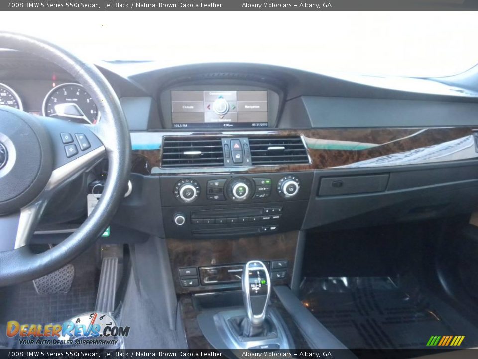 2008 BMW 5 Series 550i Sedan Jet Black / Natural Brown Dakota Leather Photo #16