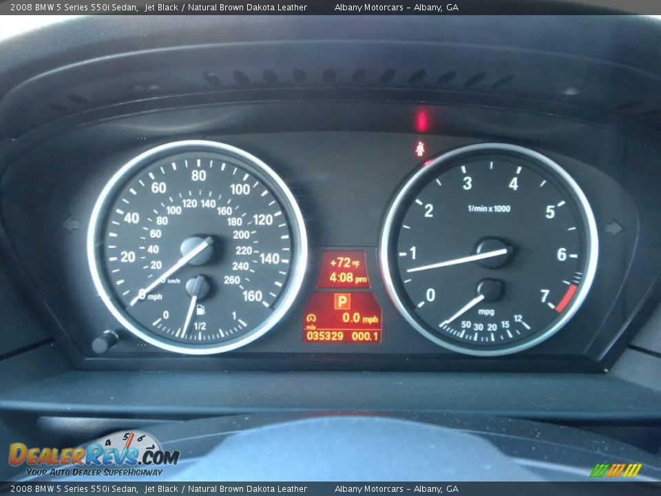 2008 BMW 5 Series 550i Sedan Jet Black / Natural Brown Dakota Leather Photo #18
