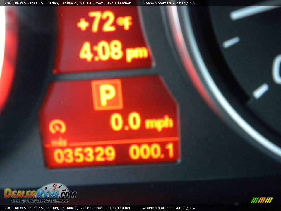 2008 BMW 5 Series 550i Sedan Jet Black / Natural Brown Dakota Leather Photo #19