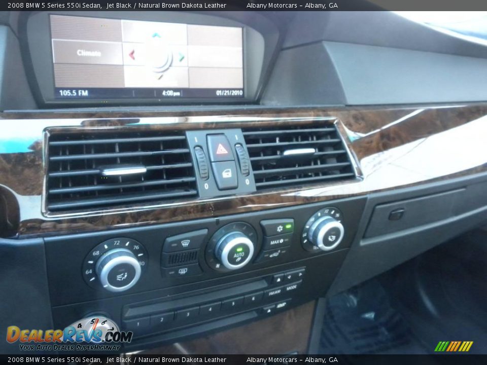 2008 BMW 5 Series 550i Sedan Jet Black / Natural Brown Dakota Leather Photo #21