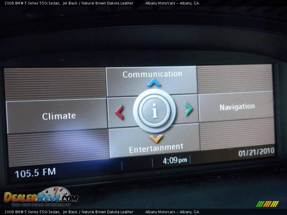 2008 BMW 5 Series 550i Sedan Jet Black / Natural Brown Dakota Leather Photo #22