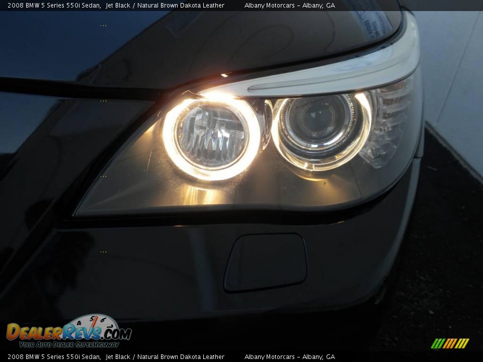 2008 BMW 5 Series 550i Sedan Jet Black / Natural Brown Dakota Leather Photo #27