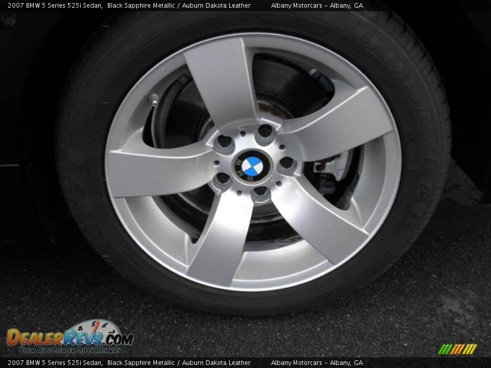 2007 BMW 5 Series 525i Sedan Black Sapphire Metallic / Auburn Dakota Leather Photo #7