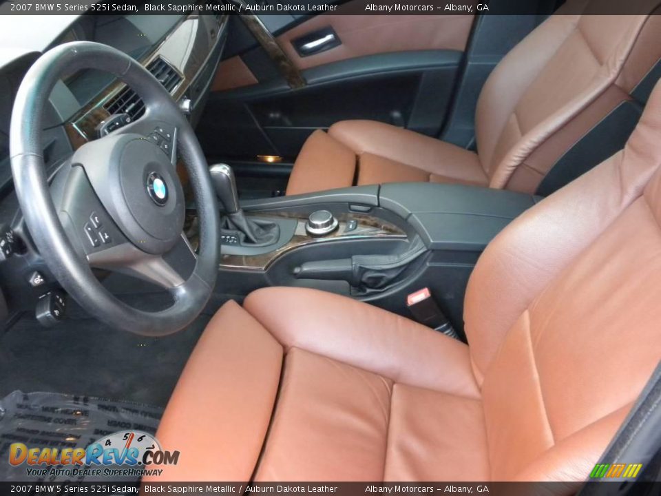2007 BMW 5 Series 525i Sedan Black Sapphire Metallic / Auburn Dakota Leather Photo #8