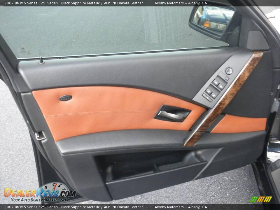 2007 BMW 5 Series 525i Sedan Black Sapphire Metallic / Auburn Dakota Leather Photo #9