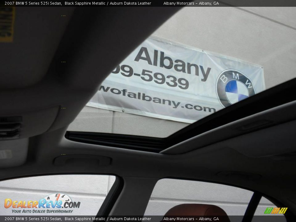 2007 BMW 5 Series 525i Sedan Black Sapphire Metallic / Auburn Dakota Leather Photo #13