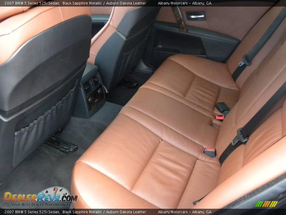 2007 BMW 5 Series 525i Sedan Black Sapphire Metallic / Auburn Dakota Leather Photo #14