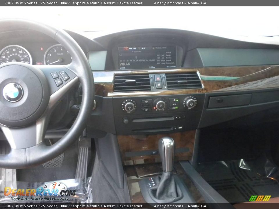 2007 BMW 5 Series 525i Sedan Black Sapphire Metallic / Auburn Dakota Leather Photo #16