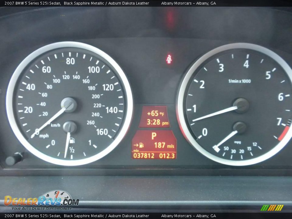 2007 BMW 5 Series 525i Sedan Black Sapphire Metallic / Auburn Dakota Leather Photo #18