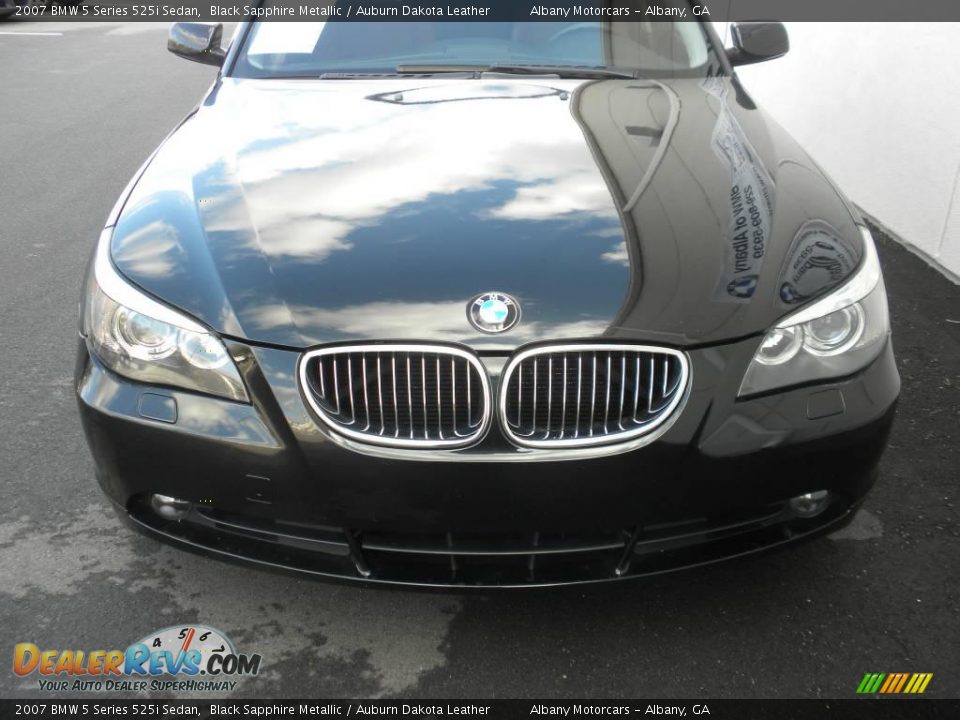 2007 BMW 5 Series 525i Sedan Black Sapphire Metallic / Auburn Dakota Leather Photo #26