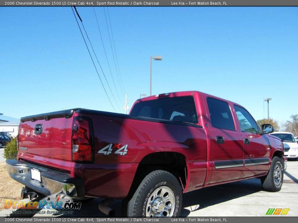 2006 Chevrolet Silverado 1500 LS Crew Cab 4x4 Sport Red Metallic / Dark Charcoal Photo #5