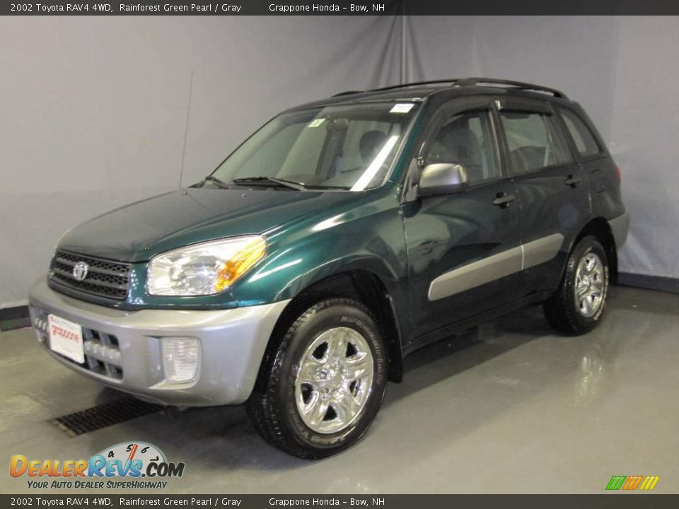 2002 Toyota RAV4 4WD Rainforest Green Pearl / Gray Photo #1