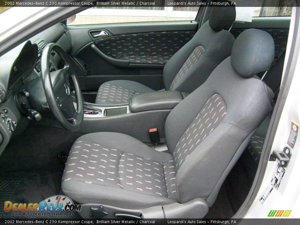 2002 Mercedes-Benz C 230 Kompressor Coupe Brilliant Silver Metallic / Charcoal Photo #9