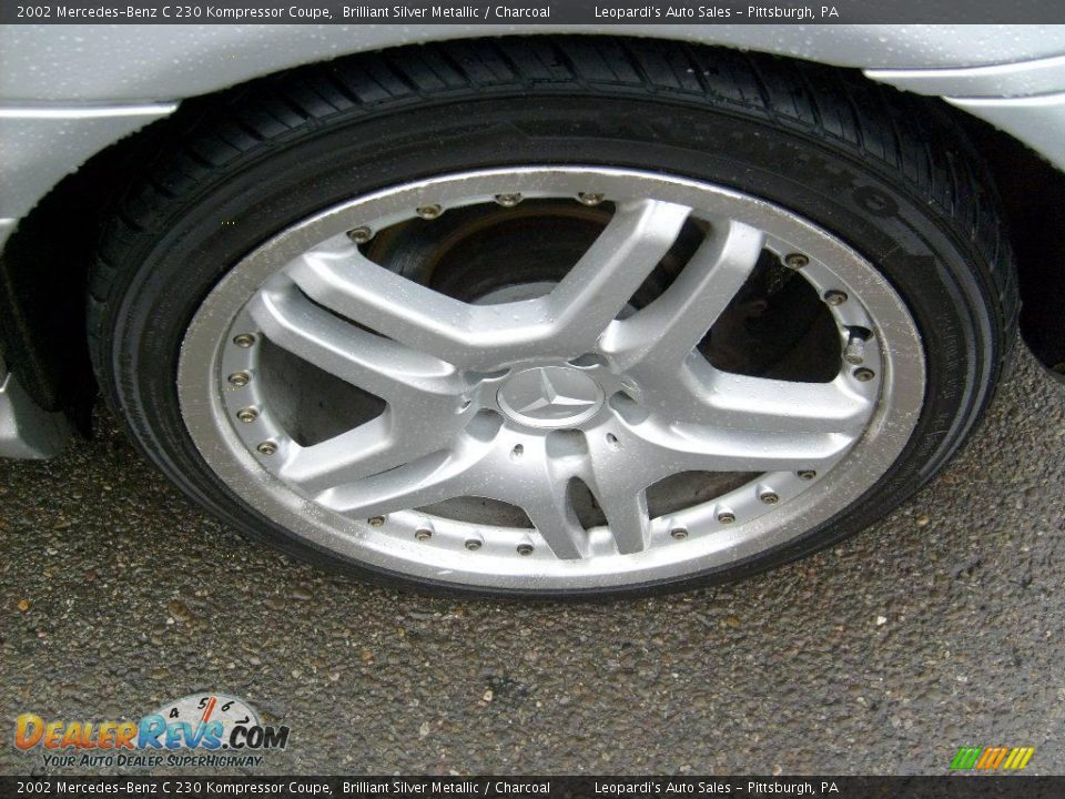 2002 Mercedes-Benz C 230 Kompressor Coupe Brilliant Silver Metallic / Charcoal Photo #11