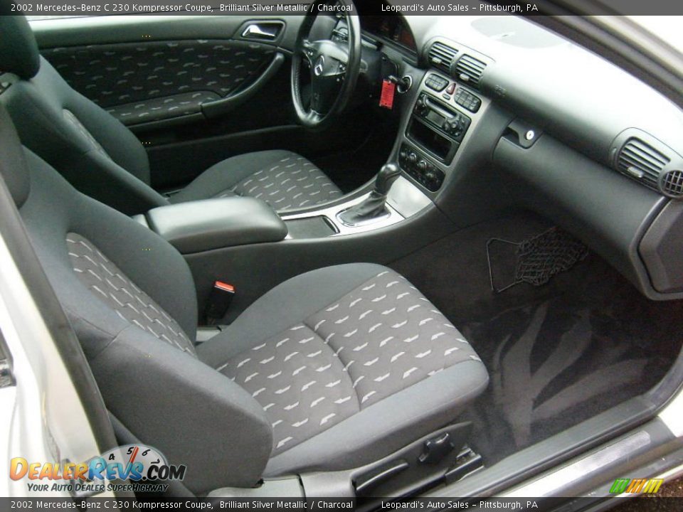 2002 Mercedes-Benz C 230 Kompressor Coupe Brilliant Silver Metallic / Charcoal Photo #12