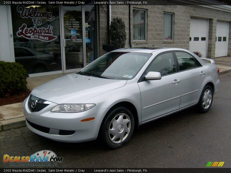 2003 Mazda MAZDA6 i Sedan Satin Silver Metallic / Gray Photo #1