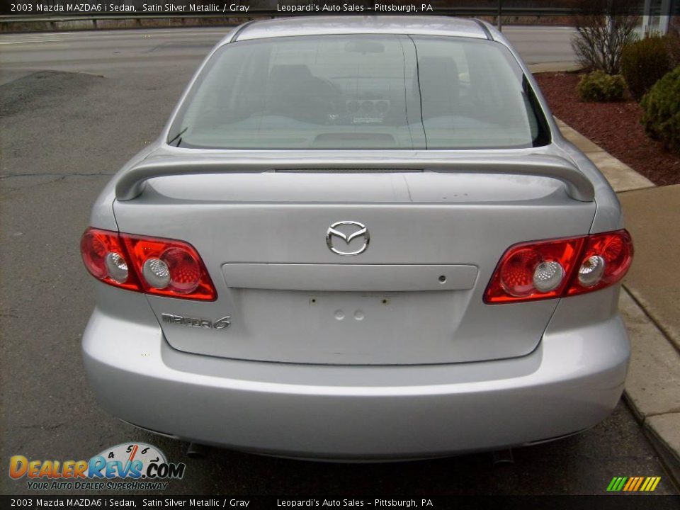 2003 Mazda MAZDA6 i Sedan Satin Silver Metallic / Gray Photo #4