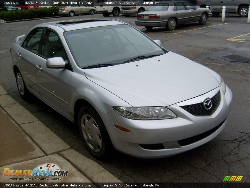 2003 Mazda MAZDA6 i Sedan Satin Silver Metallic / Gray Photo #6
