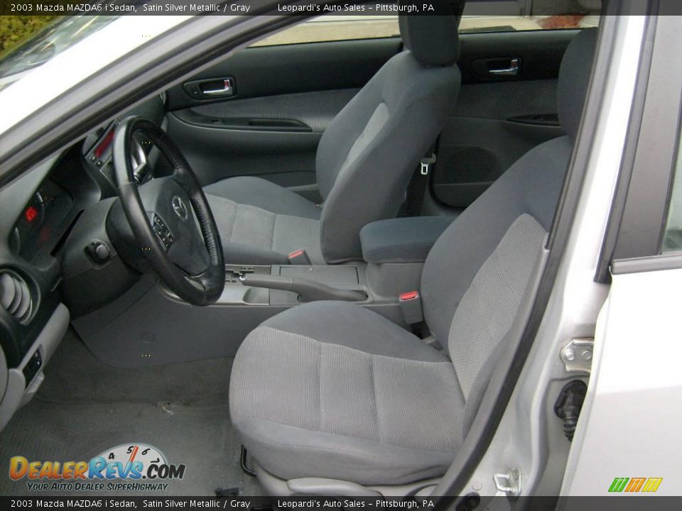2003 Mazda MAZDA6 i Sedan Satin Silver Metallic / Gray Photo #9