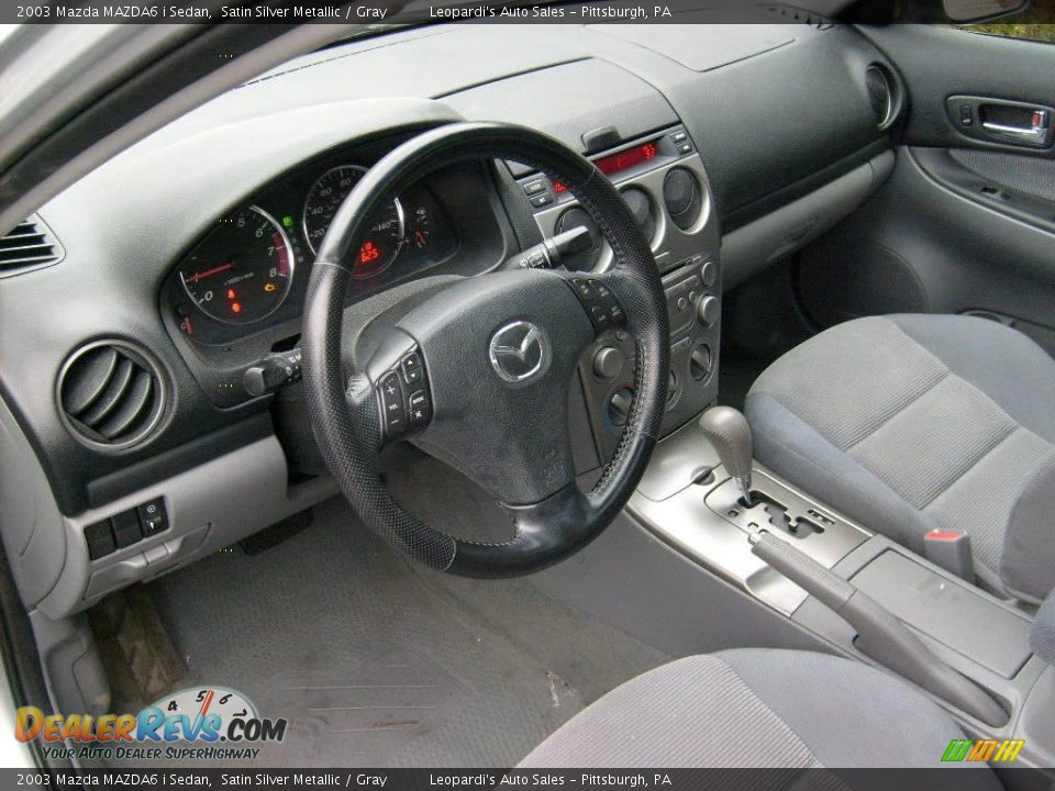 2003 Mazda MAZDA6 i Sedan Satin Silver Metallic / Gray Photo #10