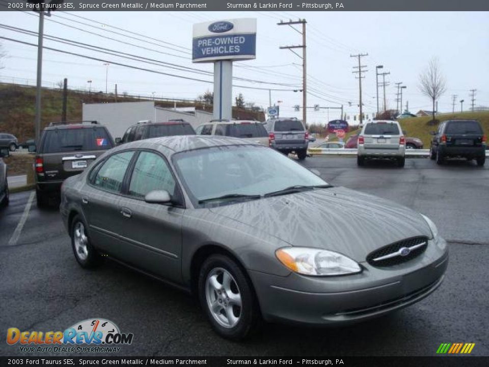 2003 Ford Taurus SES Spruce Green Metallic / Medium Parchment Photo #1