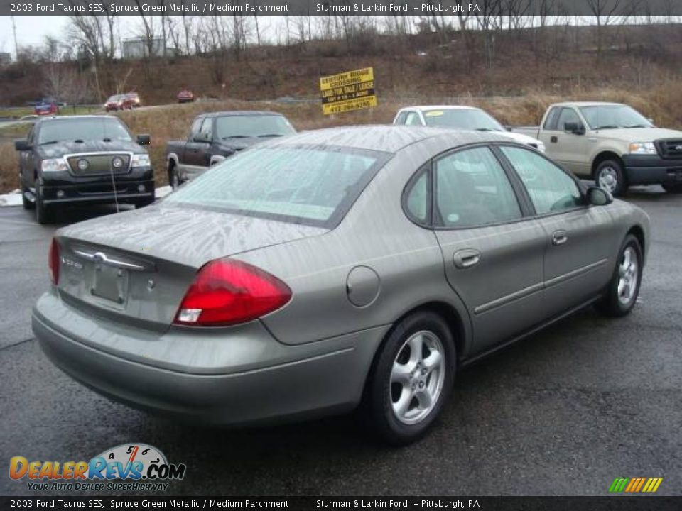 2003 Ford Taurus SES Spruce Green Metallic / Medium Parchment Photo #3