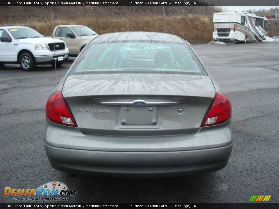 2003 Ford Taurus SES Spruce Green Metallic / Medium Parchment Photo #4