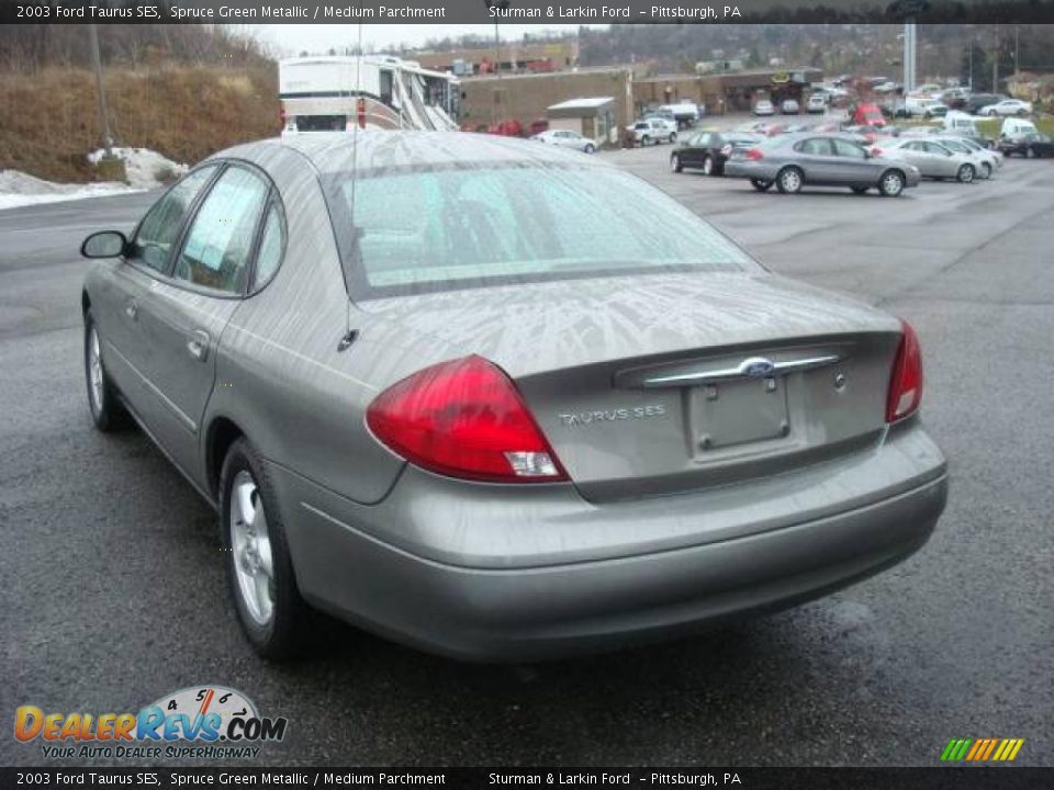 2003 Ford Taurus SES Spruce Green Metallic / Medium Parchment Photo #5