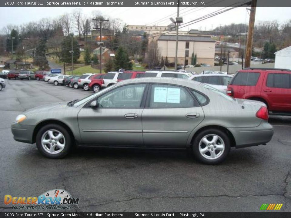 2003 Ford Taurus SES Spruce Green Metallic / Medium Parchment Photo #6
