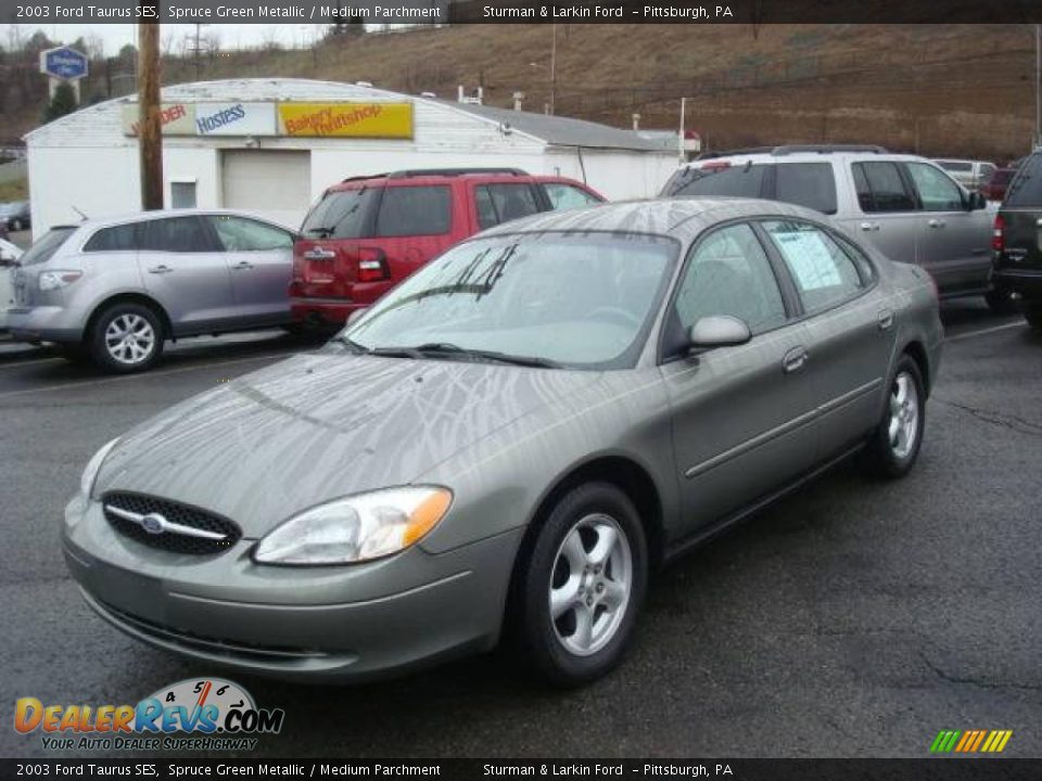2003 Ford Taurus SES Spruce Green Metallic / Medium Parchment Photo #7