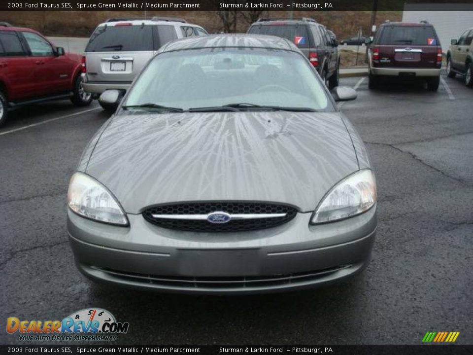 2003 Ford Taurus SES Spruce Green Metallic / Medium Parchment Photo #8