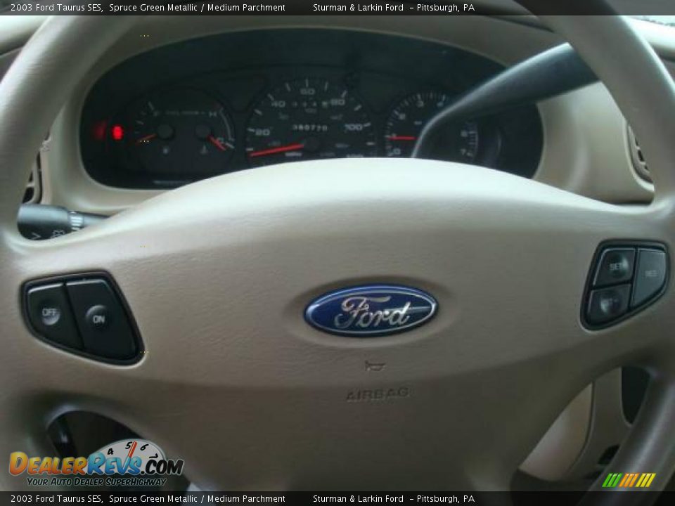 2003 Ford Taurus SES Spruce Green Metallic / Medium Parchment Photo #16