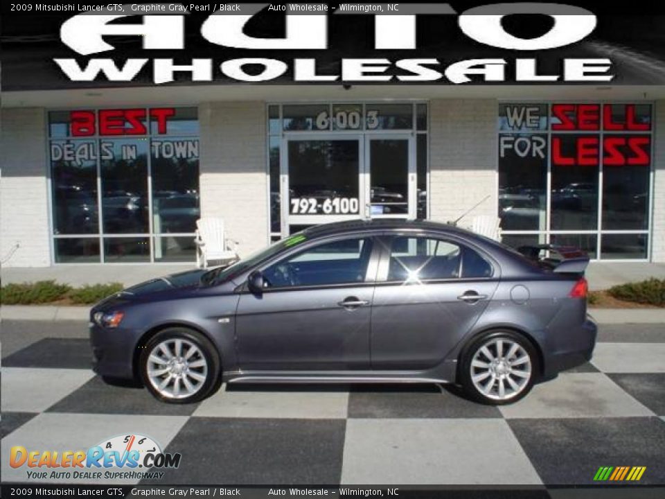 2009 Mitsubishi Lancer GTS Graphite Gray Pearl / Black Photo #1