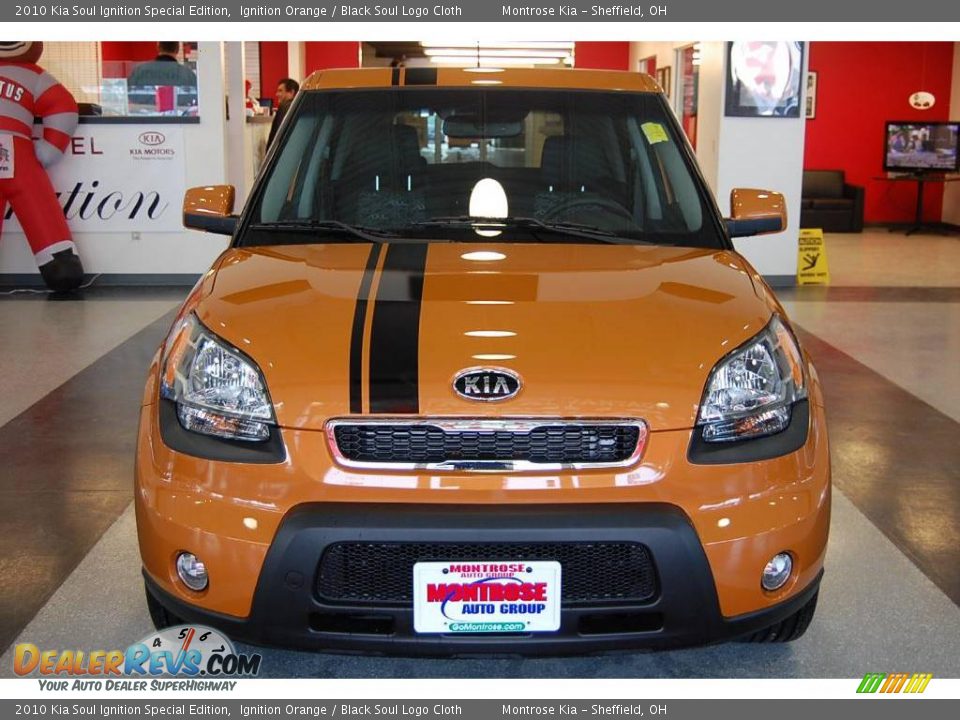 2010 Kia Soul Ignition Special Edition Ignition Orange / Black Soul Logo Cloth Photo #10