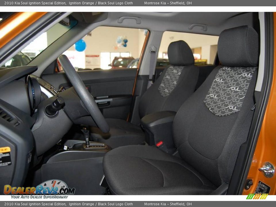 2010 Kia Soul Ignition Special Edition Ignition Orange / Black Soul Logo Cloth Photo #15