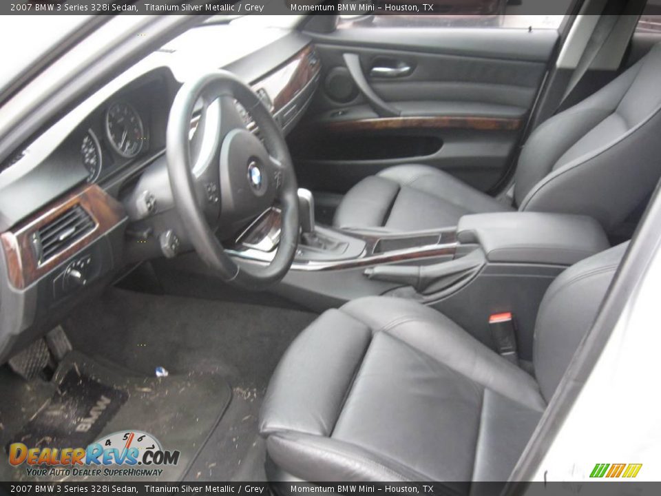 2007 BMW 3 Series 328i Sedan Titanium Silver Metallic / Grey Photo #3